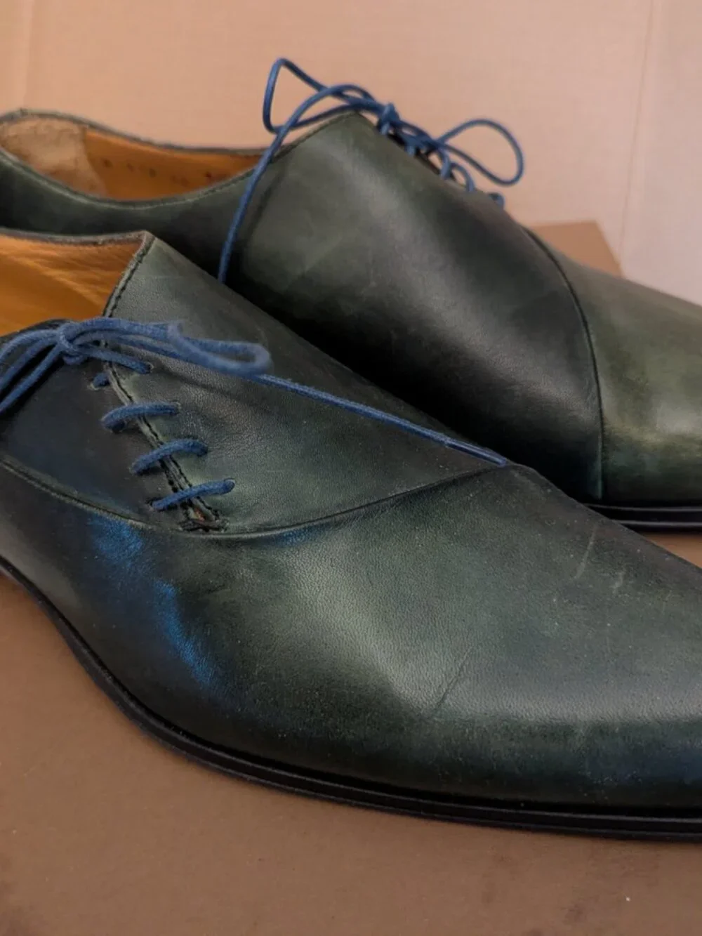 JOSE REAL Oxford Mens dress shoes with a asymmetric/side-slanted lace design